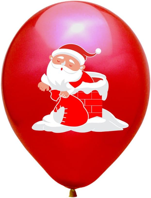 43Pcs Christmas Party Decorations Snowman Santa Claus Party Supplies 1 Pcs Merry Christmas Banner 24Pcs Red Green Balloons 2Pcs Ribbons and 16 Pcs Cupcake Toppers for Party Indoors Decor