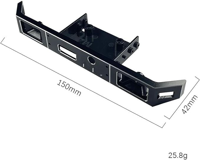 RC Spare Part for LDRC for LD-P06 for Unimog Metal Front and Rear Bumper for Chassis Armor 1/12 RC Truck Car Upgrade Parts Replacement Accessories(Front Bumper 1)
