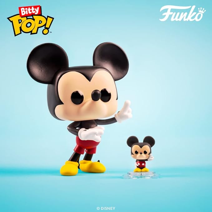 Funko Bitty POP! Disney - Minnie, 4-Pack - Minnie Mouse (red Dress), Daisy Duck, Donald Duck and A Surprise Mystery Mini Figure - 0.9 Inch (2.2 Cm) Collectable - Stackable Display Shelf Included