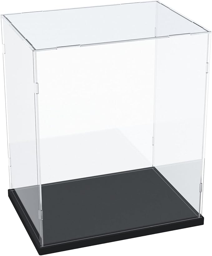 Nynelly Acrylic Display Case for Collectibles - Clear Acrylic Boxes for Lego 75954, 76989 - Thick Base Assemble Dustproof Countertop Showcase, 13.8x9.8x15.7 inch