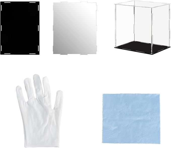 Display Case 7.8x5.9x7.8inch,20x15x20cm for Collectibles Assemble Clear Acrylic Box Alternative Glass Case for Display Action Figures Home Storage Organizing Toys