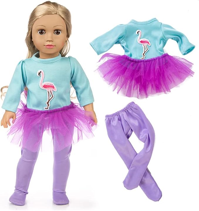 ZQDOLL 19 pcs American Doll Clothes Gift for 18 inch Doll Clothes and Accessories, Including 10 Complete Sets of Clothing