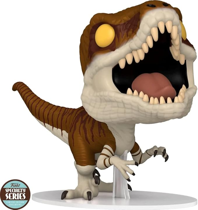 POP Jurassic World Dominion - Atrociraptor (Tiger) #1218 Specialty Series Funko Vinyl Figure (Bundled with Compatible Box Protector Case), Multicolor, 3.75 inches