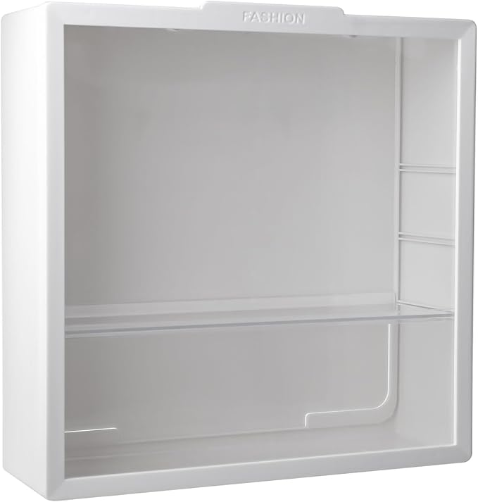 loobuu 2 Tiers Clear Display Case for Figures, Adjustable Stand Acrylic Storage Organizers Box with Magnetic Door, Wall-Mounted Dustproof Showcase for Collectibles Action Figure