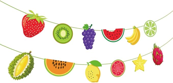 CC HOME Two-tti Frutti Party Decorative Tropical Summer Two-tti Frutti banner for Summer, Baby Shower,Two-tti Frutti Themed Birthday Birthday Day Party Decorations Favor