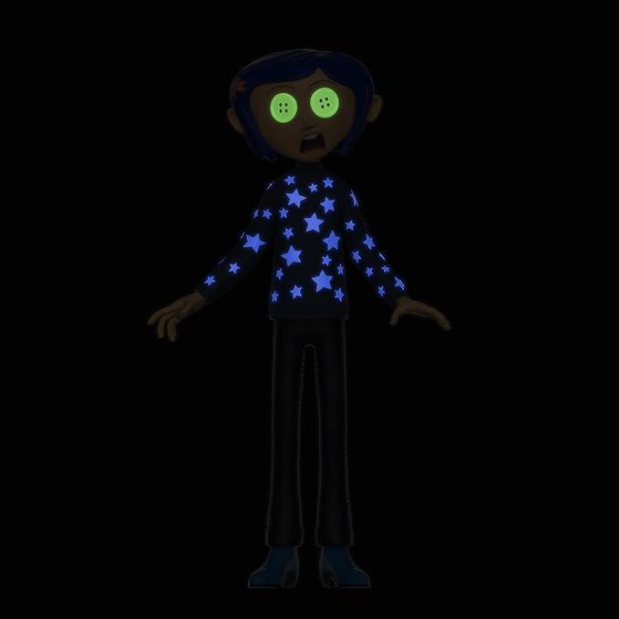 Super7 Supersize Coraline (Button Eyes) - 16" Coraline Action Figure with Fabric Clothing Classic Movie Collectibles and Retro Toys