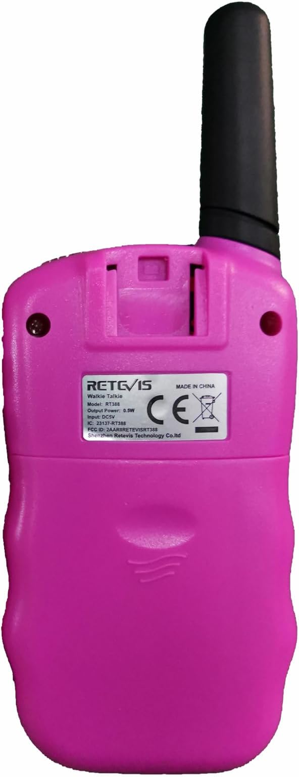 Retevis RT388 Walkie Talkies for Kids, Birthday Gifts for 6 7 8 9 10 11 12 Year Old Girls, 22 CH LCD Flashlight, Pink Walkie Talkies Easter Gifts Toys for Girls(Pink, 2 Pack)