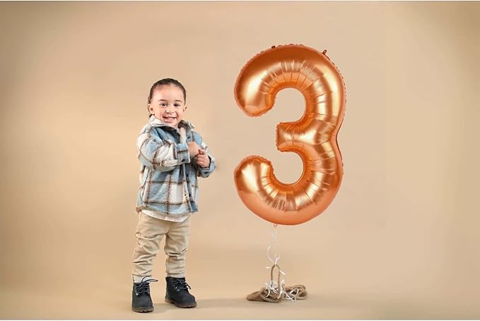 Orange 6 Balloon, Number Balloons 40 Inch, Orange Party Supplies 6th Balloons for Birthday, 6 Birthday Balloon, Number 6