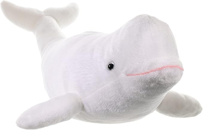 Wild Republic Beluga Whale Plush, Stuffed Animal, Plush Toy, Gifts for Kids, Cuddlekins, 21 inches , White