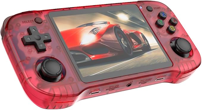 R46H Retro Handheld Game Console - Over 15000 Classic Games, 4.2- Inch IPS Screen, Over 10+Emulators, Rechargeable Portable Pocket Game Console，ChristmasGift (64G Red)