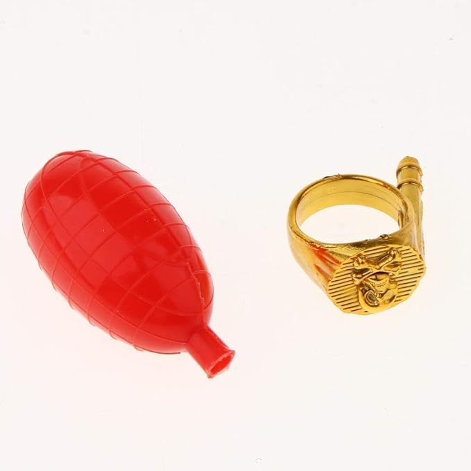 3Pcs Water Squirt Games Water Spray Ring Tricky Games Spoof April Fools' Day Tricky Prank Gag Practical Jokes Novelty and Gag Red