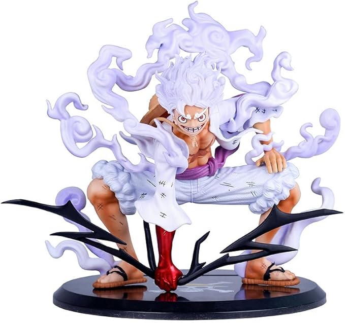 Luffy Action Figure, Gear 5 Luffy Anime Model Figure Statue PVC Character Model Toys Collection Gift Creative Cartoon Toy for Boys and Girls