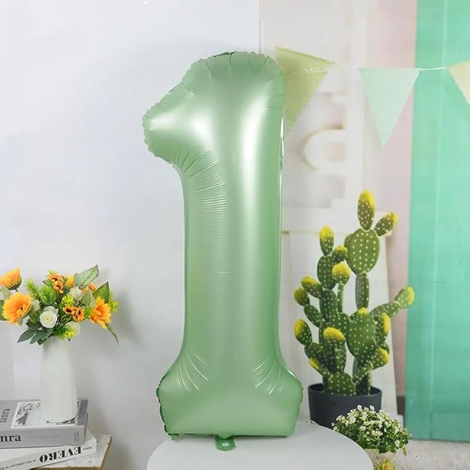 Balloon Numbers 40 Inch 5 Ballon for 5th Birthday Decorations, 15 25 35 50 Big Olive Green Number Balloons for Wedding Photo Shoot Party Decor