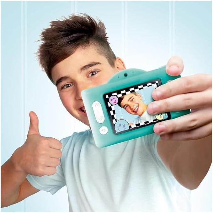 Photo Creator Pop Colour Digital Camera – 32MP Kids Camera with 2.4" Screen, Selfie Lens, Filters, 8GB Memory Card, Video Recording, Flash & Rechargeable Battery | Compact & Customisable