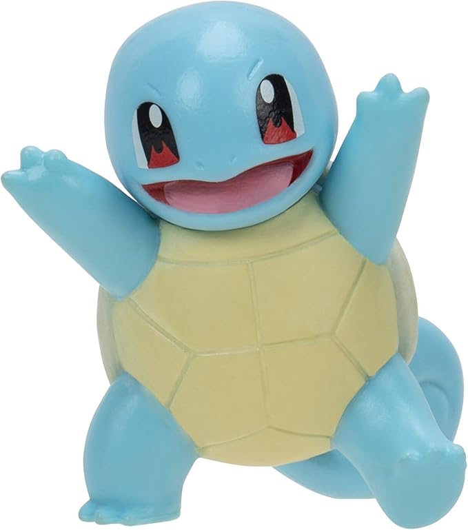 Pokémon Battle Figure 6 Pack-Features 2-Inch Pikachu, Squirtle, Charmander, Bulbasaur, Mimikyu & Toxel-Authentic Details