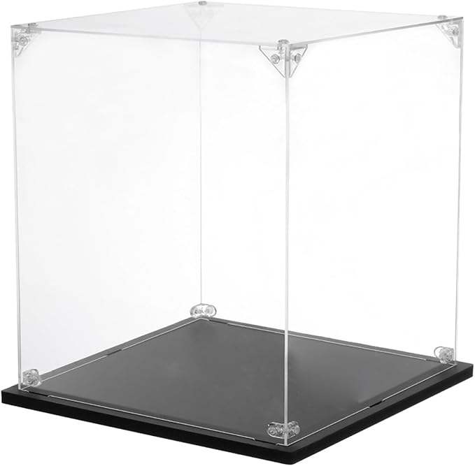 MECCANIXITY Acrylic Display Case, 8''x10''x6'' Clear Display Box Assemble Dustproof Display Box Storage Organizer for Collectibles Action Figures