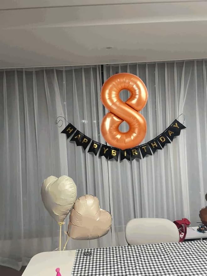 Orange 6 Balloon, Number Balloons 40 Inch, Orange Party Supplies 6th Balloons for Birthday, 6 Birthday Balloon, Number 6