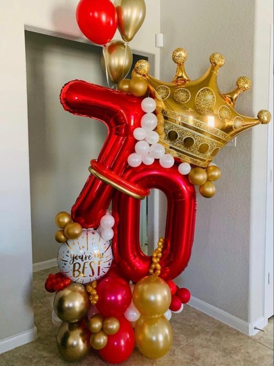 Red Number 18 Balloon 40 inch, 18 Number Balloons, 18th Red Birthday Decorations, 18 Year Old Girls Boys Party Supplies