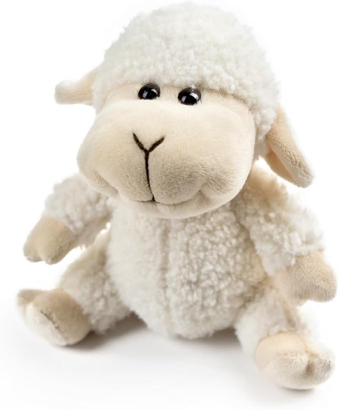 Tiny Heart Sheep Stuffed Animal, Soft Plush Lamb, Cute White Lamb Toys (Sitting Position)