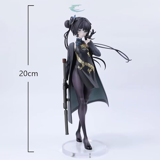 Ryuge Kisak Figure Statue Standing Pose Cheongsam Anime Figurine 7.87" Ryuge Kisak Action Figure Model Collectibles Desktop Decoration