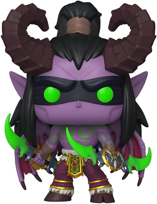 Pop Games: World of Warcraft - Illidan with Warglaive of Azzinoth Vinyl Figure Included with Box Protector Compatible for Funko