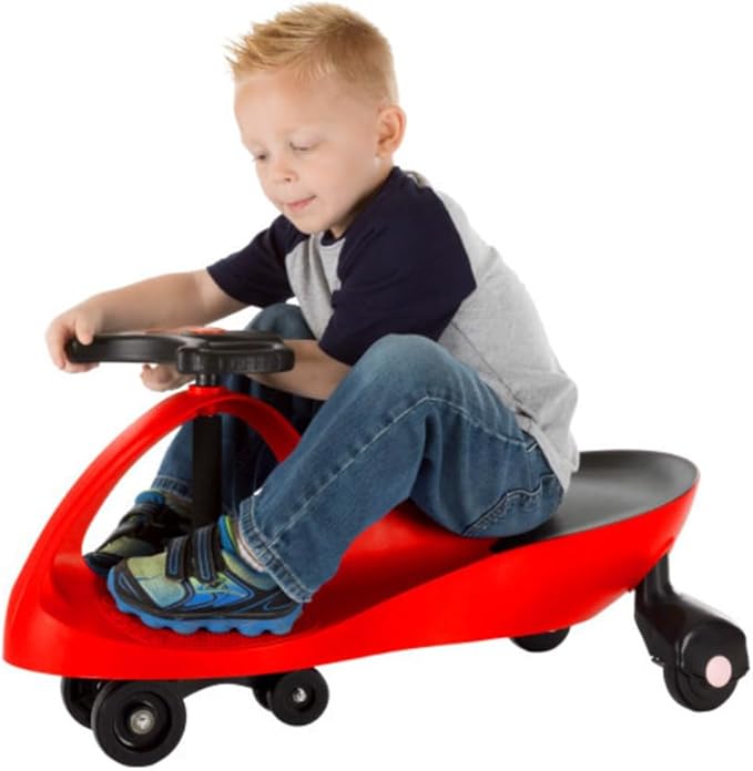 Wiggle Car - Ride on Toy for Ages 3 and Up - Toddler Ride on Toys with no Batteries, Gears, or Pedals Just Twist, Wiggle, and Go by Lil’ Rider (Red)