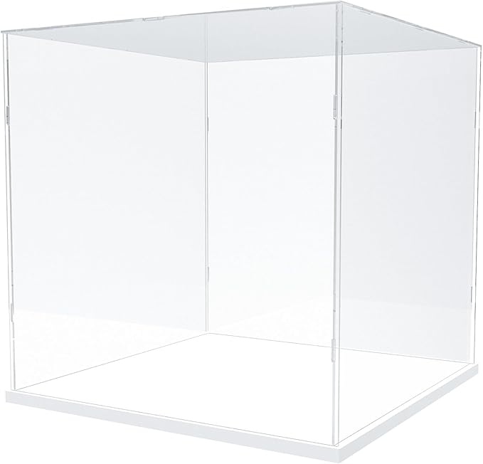Nynelly Acrylic Display Case for Collectibles,Clear Display Box for Lego 21318 Tree House, Acrylic Boxes for Display Toy Figure, Assemble Countertop Dustproof Showcase with Base,17.7x17.7x17.5 in