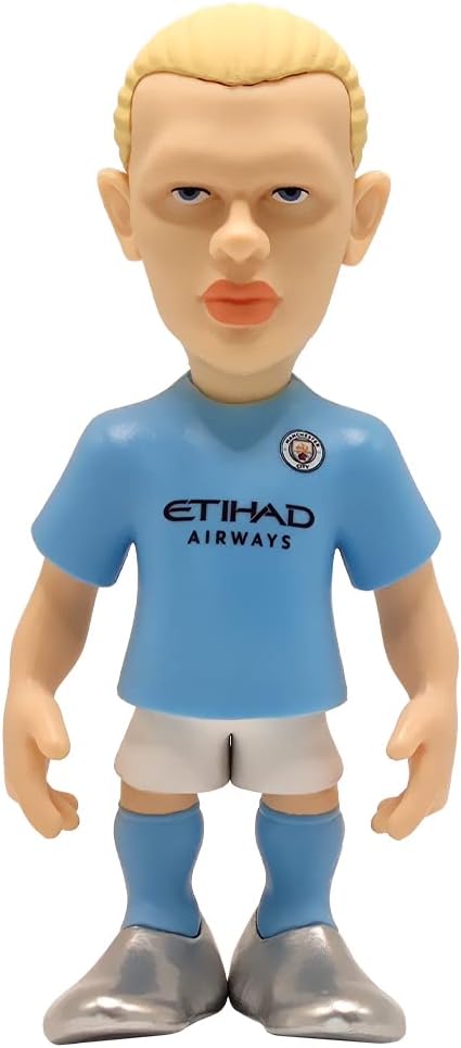 MINIX COLLECTIBLE FIGURINES – Erling Haaland, Official Manchester City, Sports Collectable 12 cm Figurine, Unique Soccer Gift for All Ages, Football Stars