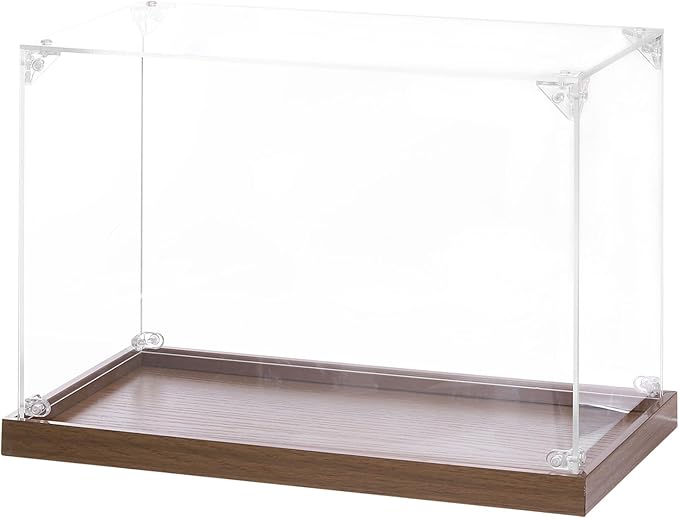 MECCANIXITY Acrylic Display Case, 12"x6"x8" Clear Display Box Assemble Dustproof Storage Organizer Showcase for Collectibles Action Figures