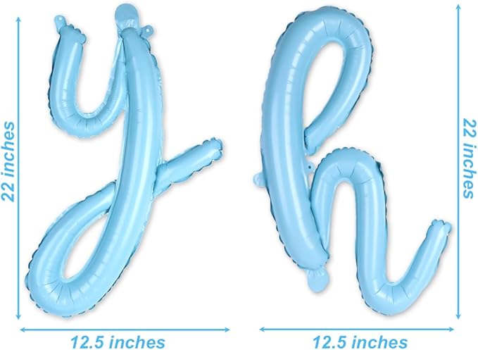 Yee Haw Balloons and Banner for Western Cowboy First Rodeo Birthday, Bachelorette Decorations (Blue)