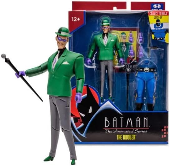 McFarlane 64387618 Batman The Animated Series, DC Multiverse, Collet to Build-a Lock-Up Collector's Enigma Figure, with Accessories, Articulated, Measures 15 cm, for Collectors, Bizak