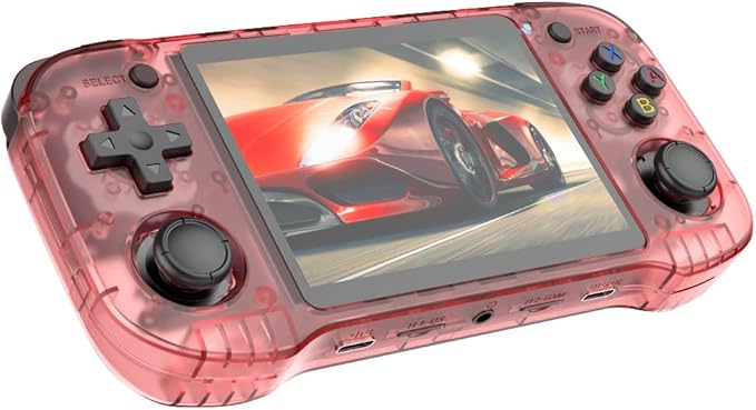 R46H Retro Handheld Game Console - Over 15000 Classic Games, 4.2- Inch IPS Screen, Over 10+Emulators, Rechargeable Portable Pocket Game Console，ChristmasGift (64G Pink)