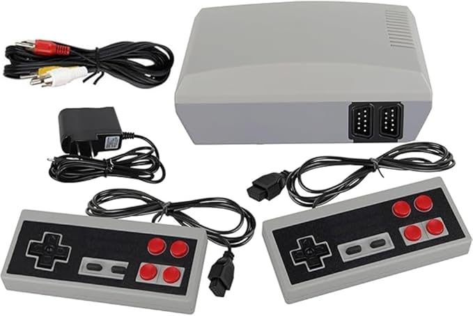 Retro Game Console with 300+ Classic Games - Includes 2 Controllers & AV Cable
