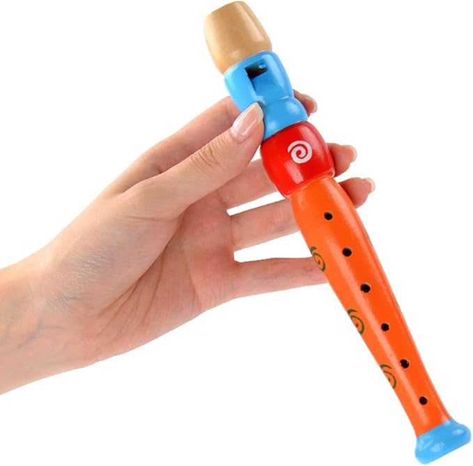 Small Wooden Recorders Flute Colorful Piccolo Early Education Music Sound Toys Learning Musical Instrument Piccolo
