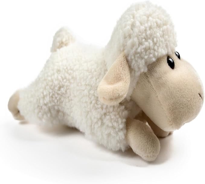 Tiny Heart Sheep Stuffed Animal, Sheep Plush Toy, Lamb Stuffed Animal Cute Soft Stuffed Lamb Kids Boys and Girls Birthday Home Decor Cuddly White Lamb Toys (Prone Position)