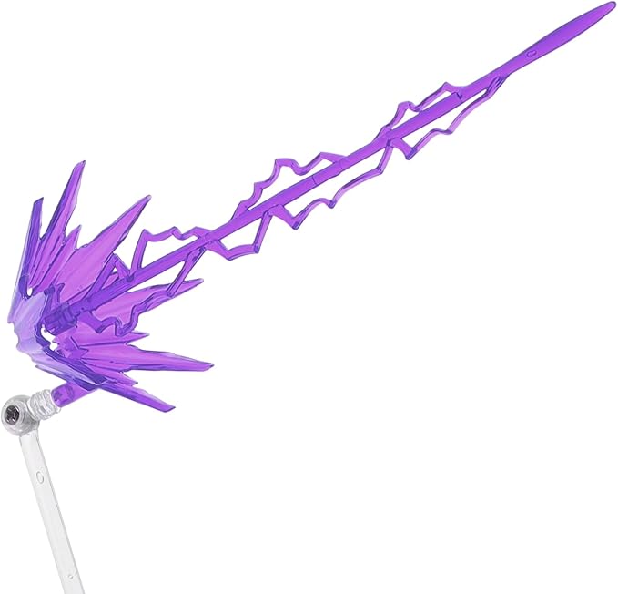 Totority Anime Action Figure Display Stand with Energy Effect Plastic Model Support Base for Collectibles and Home Decor 5.5 X 4.7 X 2 Inches