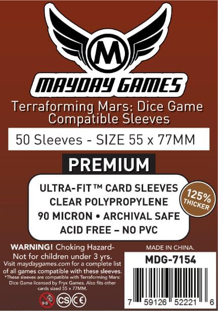 Mayday Games Terraforming Mars: The Dice Game Premium Card Sleeve Bundle (7154 x 4)