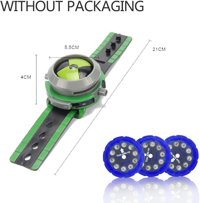 Cartoon Projector Watch Toy for Alien Force and Mysterious Projection Action Figures Model Toy for Kids Birthday Party Supplies