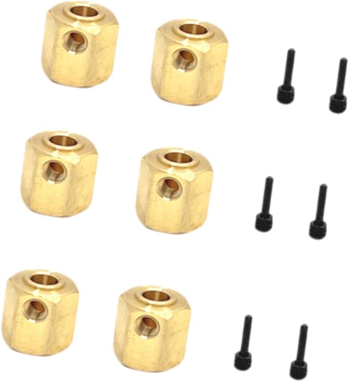 RC Car Wheel Hexes Remote Control Car Widened Combiner Remote Controlled Vehicles Accessories, Replacement Drive Adapter, 6x6 No Output Shaft