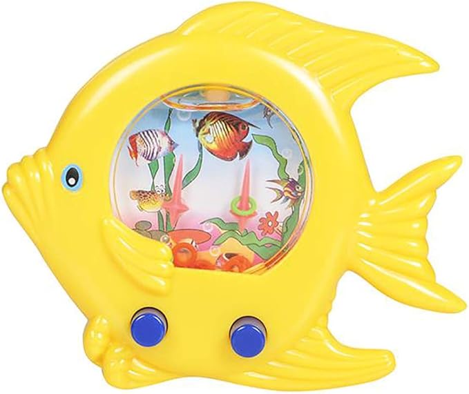 The Dreidel Company Fish Water Toy Game 5" (12-Pack), Handheld Water Games for Kids, Goody Bag Fillers, Birthday Party Favors for Children, Road Trip Travel Toys for Boys and Girls