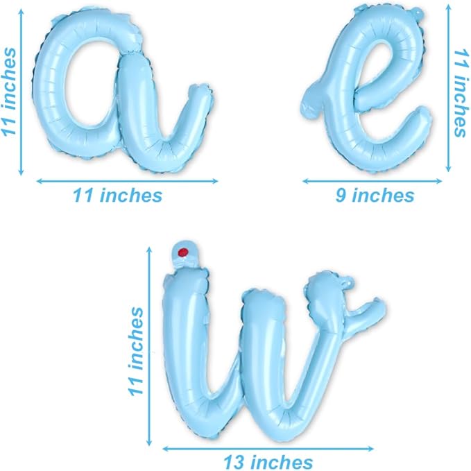 Yee Haw Balloons and Banner for Western Cowboy First Rodeo Birthday, Bachelorette Decorations (Blue)