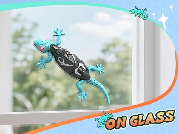 KETIEE RC Wall Crawler Gecko: Wall Climbing Lizard with Remote Control, Rechargeable Floor Ceiling Crawling Gecko, Lifelike Prank Toy Gifts for Boys Girls 3 4 5 6 7 8 9 10+ Year Old- Upgrade Low Noise