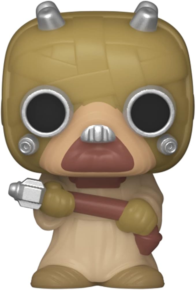 Funko Bitty POP! Star Wars - Luke, 4-Pack - Luke Skywalker, OBI-Wan Kenobi, Jawa and A Surprise Mystery Mini Figure - 0.9 Inch (2.2 Cm) Collectable - Stackable Display Shelf Included - Gift Idea