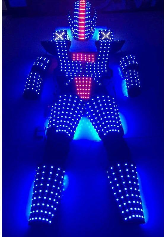 LED Robot Costume Suit Illuminated Party Dance RGB Luminous Armor Bar Light Show Dance LED Night Lights Clothing