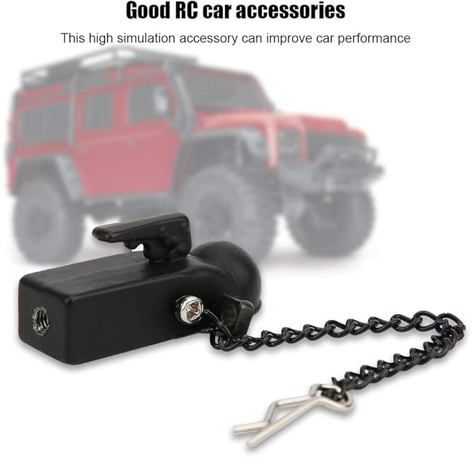 Drfeify Climbing car Trailer Attachment kit Compatible with 1/10 Scale 90046 90047 Cars(Black)