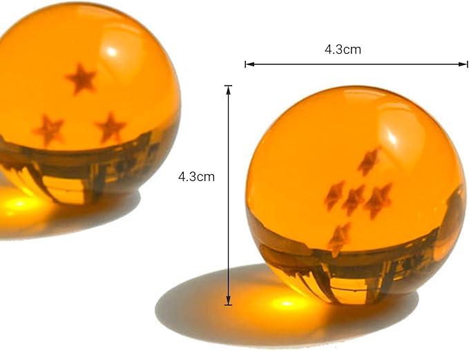 The Novelty Children's Toy Dragon Transparent Play Balls Set Contains 7 Dragon Transparent Play Ballss 1.7 inches / 4.3cm Star Crystal Balls
