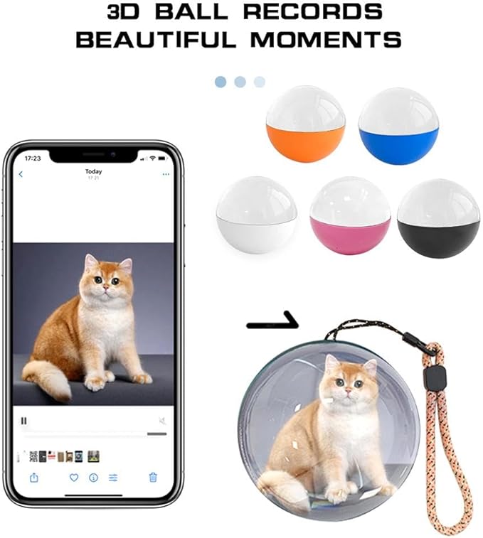 2.7" Crystal Ball Video Player,Memory Orb,Personalized Digital Photo Video Player with Digital & Heartbeat Display,Uploadable Videos & Photos Through Mobile APP,for Anniversary Birthday
