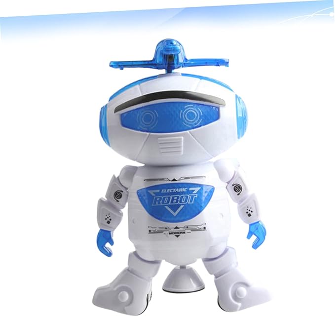 Dance Robot Toy for Children Flashing Lights Fun Music Rotating Robot Toy Boys and Girls