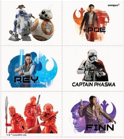 Unique Star Wars Party Supplies Bundle Pack incudes 24 Paper Cups and 6Tattoos