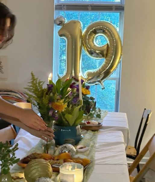 40 Inch Big Champagne Gold 9 Balloon Number, Jumbo Giant Happy 9th 19 29 39 49 99 Birthday Party Decorations,Light Gold Large Nine Mylar Foil Anniversary Birthday Party Engagement Decorations